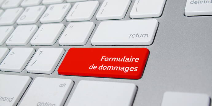 Les dommages peuvent survenir rapidement. Que ce soit dans le domaine de l'assurance des personnes ou des propriété. Remplissez notre formulaire de dommages en ligne et dites-nous comment le sinistre s'est produit et la date du sinistre. Vous pouvez également télécharger tous les documents relatifs à la perte dans le formulaire.